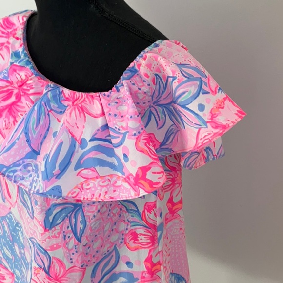 Floral Ruffle Off-Shoulder Top - Picture 7 of 9